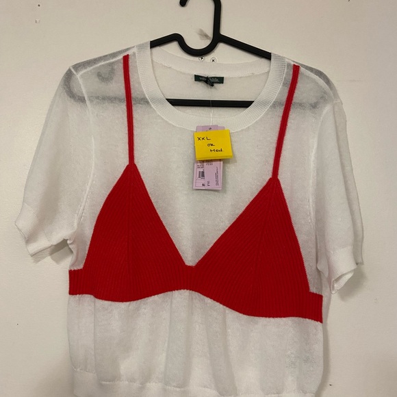 Target Red and White Camisole Top - Picture 1 of 4